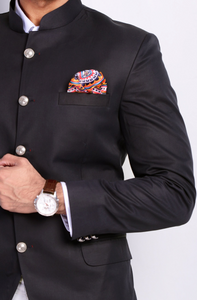 Classic Black Jodhpuri Bandhgala with White Trouser |Terry Rayon| Perfect for Wedding wear , Functional wear|