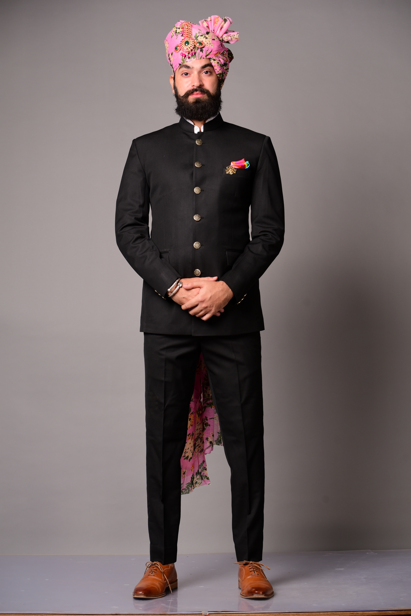 Traditional Black Designer Jodhpuri  Bandhgala Suit |Terry Rayon |Perfect Royal Wedding , Functional wear|