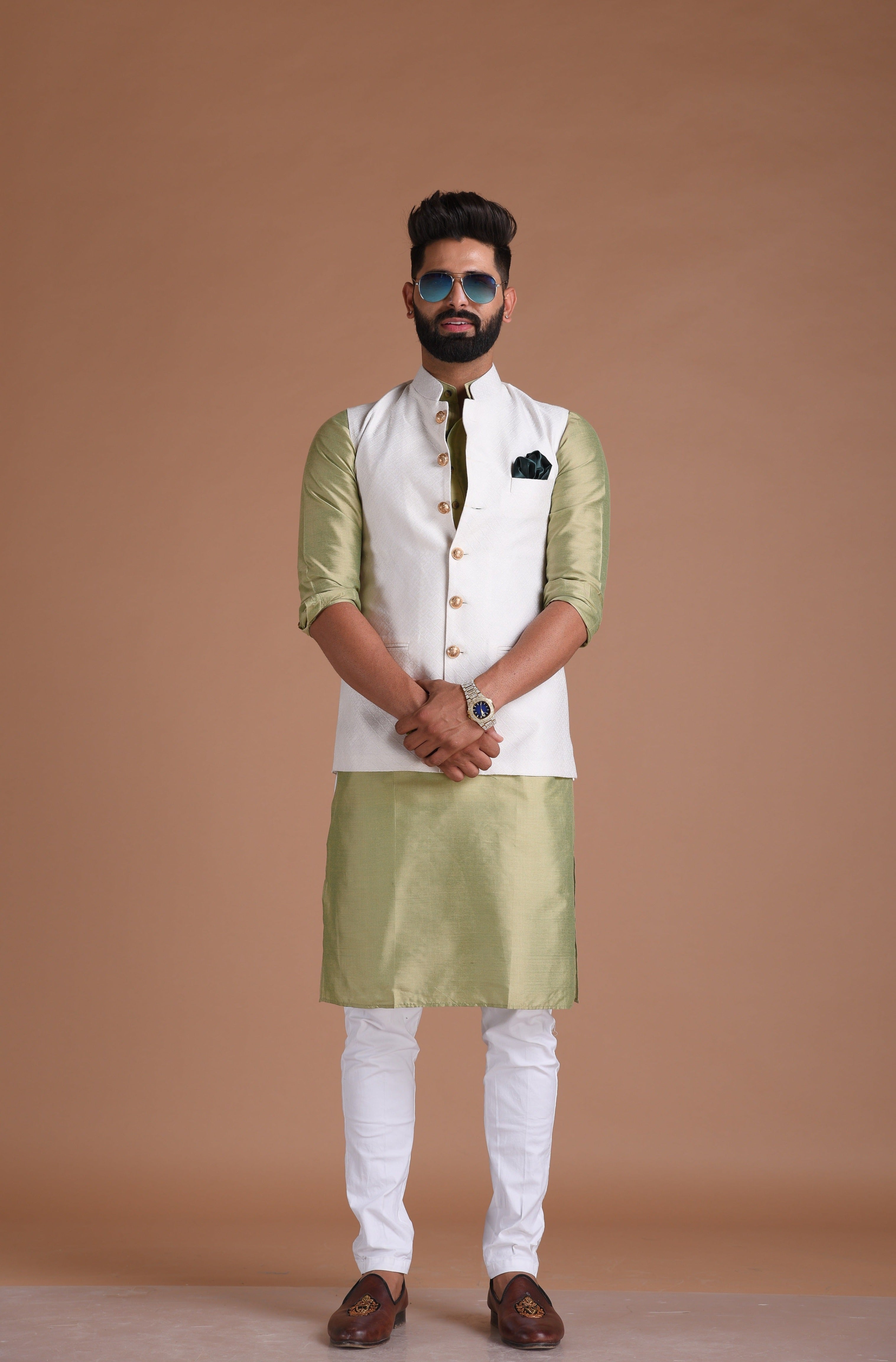 Buy Next Look Orange Cotton Slim Fit Nehru Jacket for Mens Online @ Tata  CLiQ