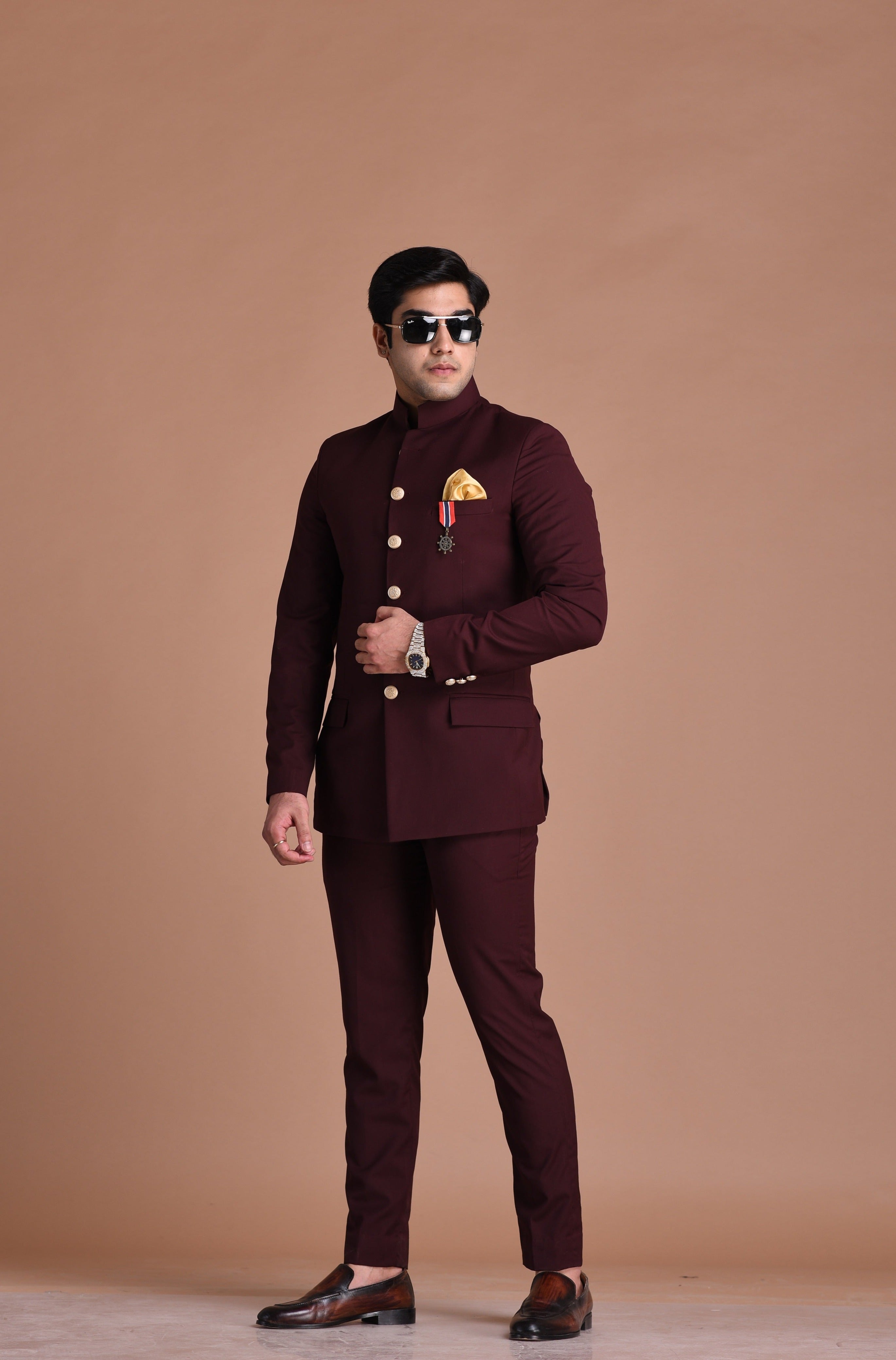Exclusive Wine Traditional Jodhpuri Suit | Free Personalisation Handmade | Festival Family Functions| Perfect for Wedding and Party Wear